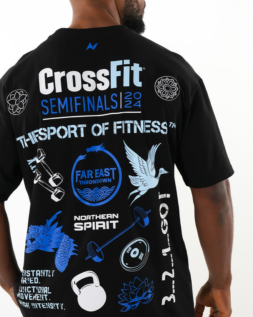 CrossFit® Smurf Patchwork - Far East Throwdown Unisex overSized T-shirt