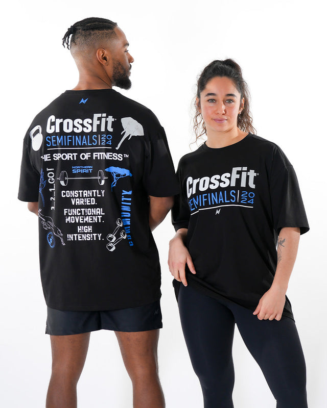 CrossFit® Smurf Patchwork - Renegade games Unisex overSized T-shirt