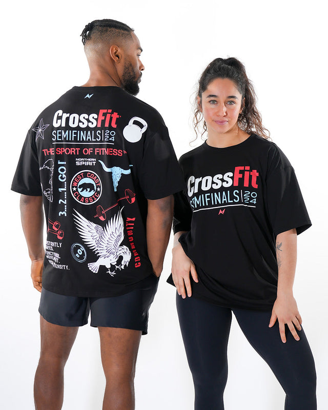 CrossFit® Smurf Patchwork  - WEST COAST CLASSIC Unisex overSized T-shirt