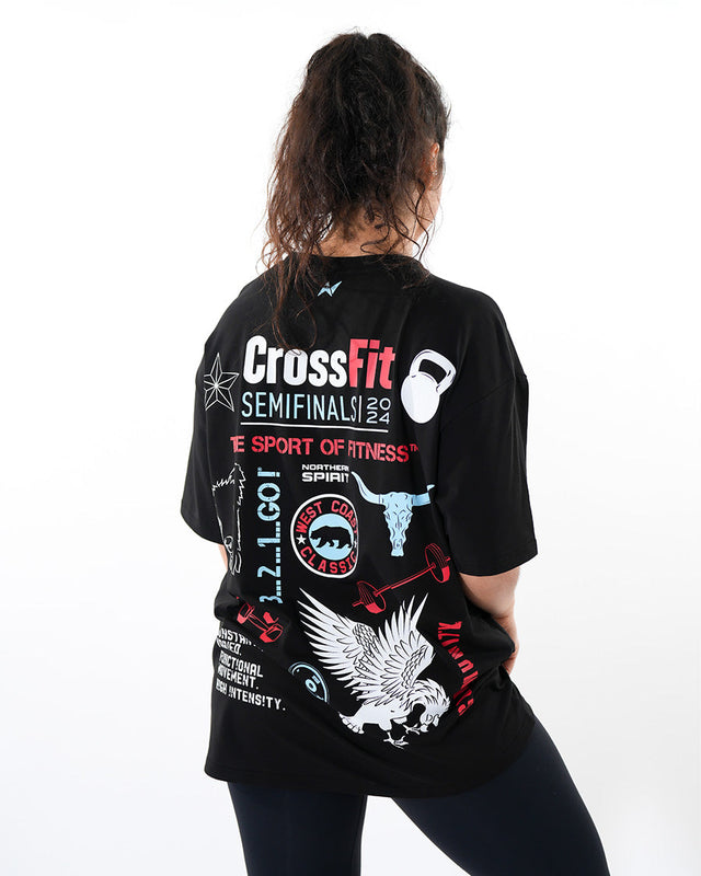 CrossFit® Smurf Patchwork  - WEST COAST CLASSIC Unisex overSized T-shirt