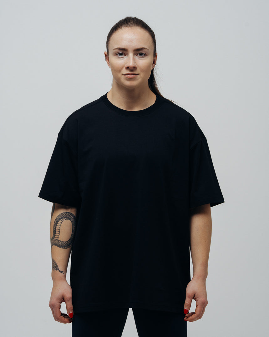 Unisex Basic Oversized T-shirt - Black