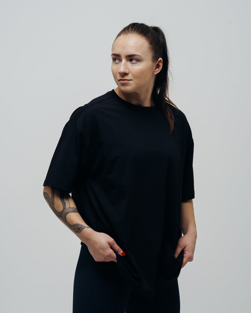 Unisex Basic Oversized T-shirt - Black