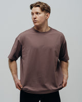 Unisex Basic Oversized T-shirt - Brown