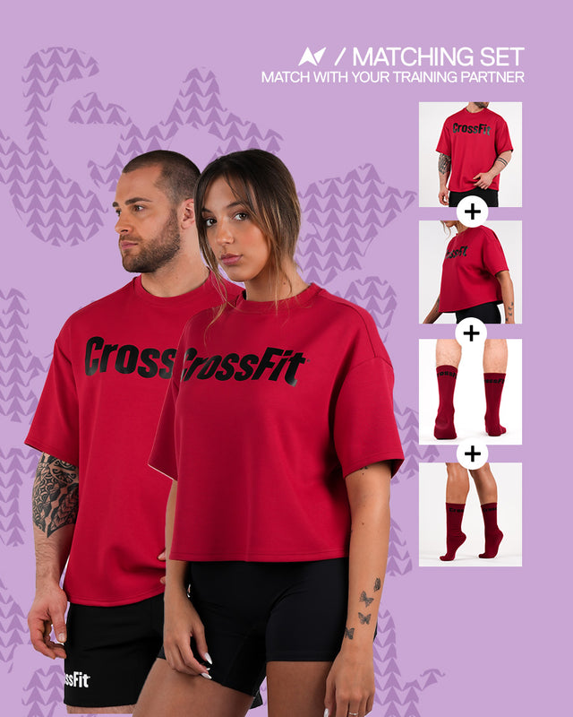 Partner Matching set - oversized T-shirts Carmine